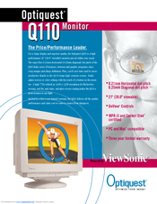 Viewsonic Optiquest Q110 Specifications