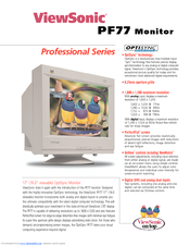 Viewsonic PerfectFlat PF77 Specification Sheet