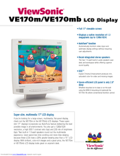 Viewsonic VE170m Specifications