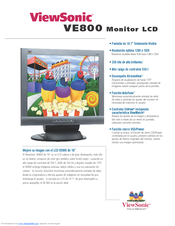 Viewsonic VE800 Especificaciones