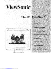 Viewsonic ViewPanel VG180 User Manual