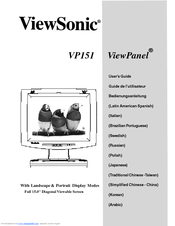 Viewsonic ViewPanel VP151 Manuals | ManualsLib