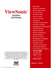 Viewsonic VX1933W User Manual