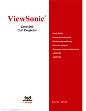 Viewsonic CINE1000 - DLP Home Theater Projector User Manual