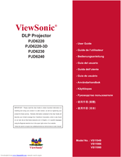 Viewsonic PJD6220-3D - 720p DLP Home Theater Projector User Manual