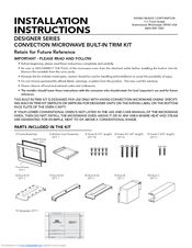 Viking Designer DMTK306 Installation Instructions