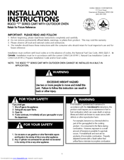 Viking BQCO T Series Installation Instructions Manual