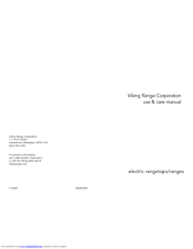 Viking DERT300-4B Use & Care Manual