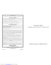 Viking Designer DUC180 User Manual