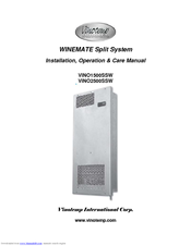 Vinotemp 2500SSW Installation, Operation & Care Manual
