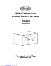 Vinotemp 8500DS Installation, Operation & Care Manual