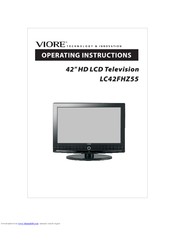Viore LC42FHZ55 Operating Instructions Manual