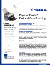 Visioneer Patriot 480 Specifications