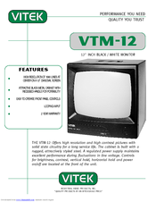 Vitek VTM-12 Features