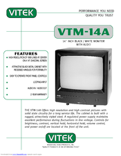 Vitek VTM-14A Features