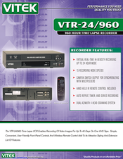 Vitek VTR-24/960 Specifications