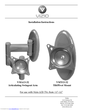 Vizio VMA13-32 Installation Instructions Manual