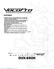 VocoPro DVX-680K Owner's Manual