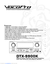 VocoPro DTX-9900K Owner's Manual