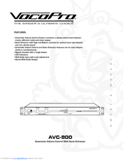 VocoPro AVC-800 Owner's Manual