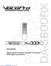 VocoPro DA-5800RX Owner's Manual