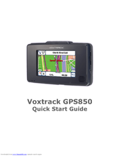 Voxson Voxtrack GPS850 Quick Start Manual