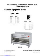 ITW Food Equipment Group Wolf CMJ60 Installation And Operation Manual