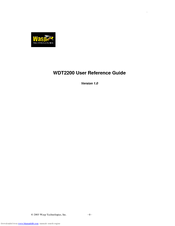 Wasp WDT2200 User Reference Manual