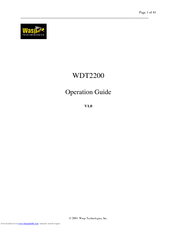 Wasp WDT2200 Operation Manual
