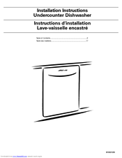 Whirlpool Plastic Giant Tub Models Installation Instructions Manual