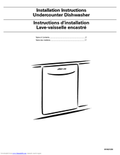 Whirlpool GU3600XTV Installation Instructions Manual