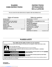 Whirlpool ETW4400XQ User Instructions