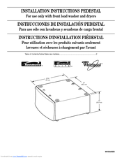Whirlpool WHP1000ST1 Pedestal Installation