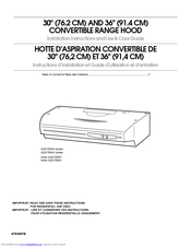 Whirlpool GZ5730XR Series Installation Instructions And Use And Care Manual