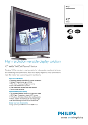 PHILIPS BDH4222V Specifications