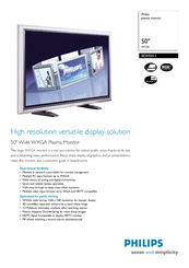 PHILIPS BDH5011/00 Specification Sheet