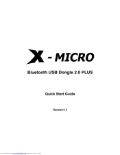 X-Micro XBT-HS3X Quick Start Manual