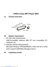 X-Micro XMP3D-64 Install Manual