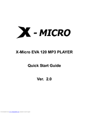 X-Micro EVA 120 Quick Start Manual