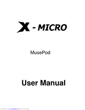 X-Micro MusePod User Manual