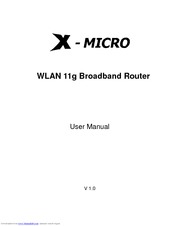 X-Micro XWL-11GRTX User Manual