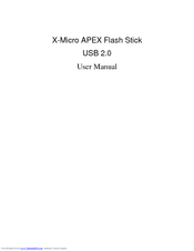 X-Micro APEX Flash Stick User Manual