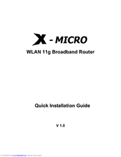 X-Micro XWL-11GRTX Quick Installation Manual