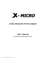 X-Micro XBT-PACX User Manual