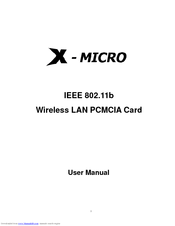 X-Micro XWL-11BPRG User Manual