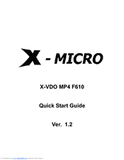 X-Micro XMP3-Y Quick Start Manual