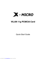 X-Micro XWL-11GPIG Quick Start Manual