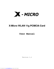 X-Micro XWL-11GPRG User Manual