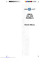 X10 SuperRemote UR47A Owner's Manual
