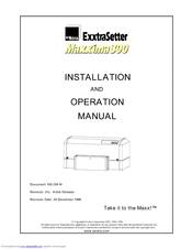 Exxtra ExxtraSetter Exxpress 300 User Manual